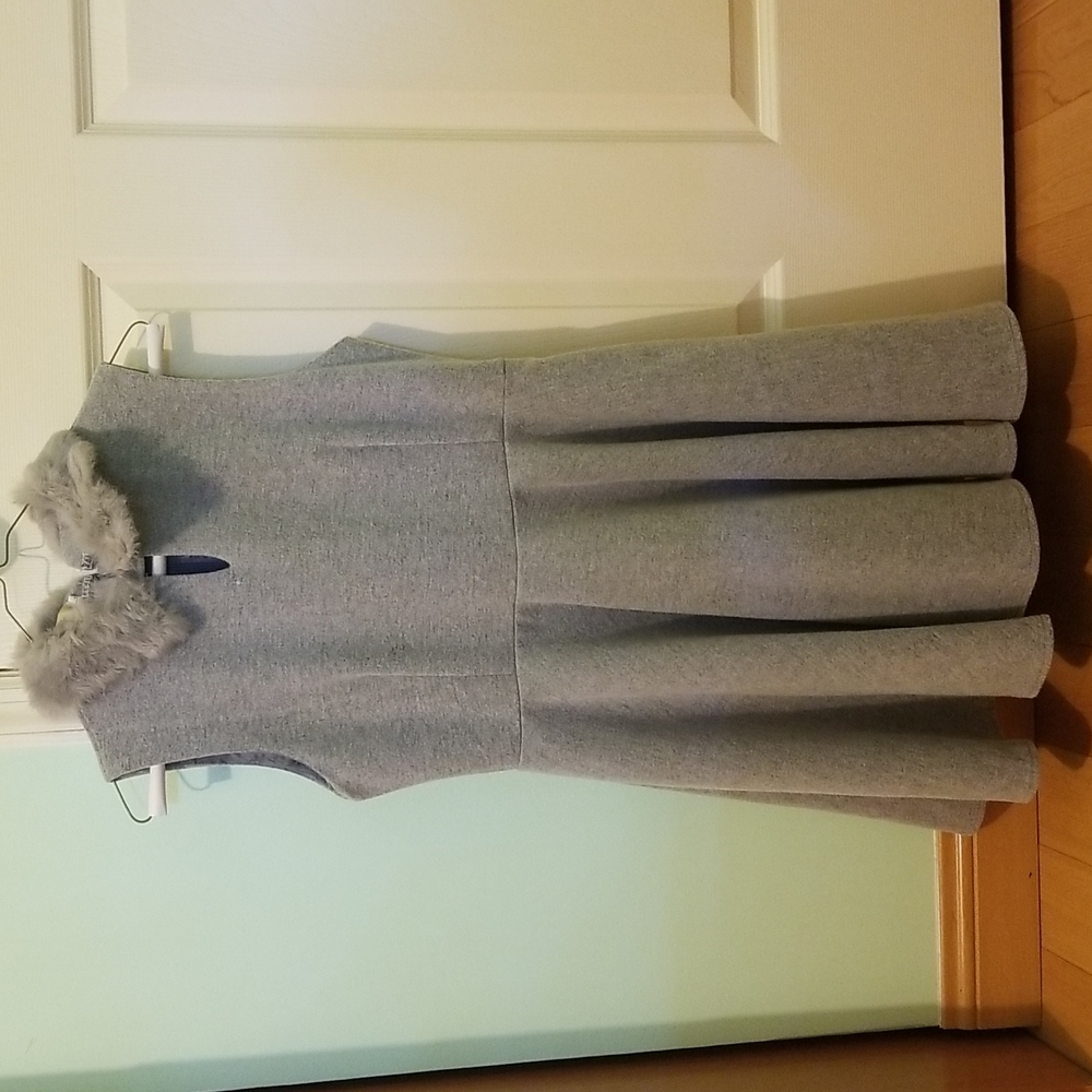 Grey mini winter dress